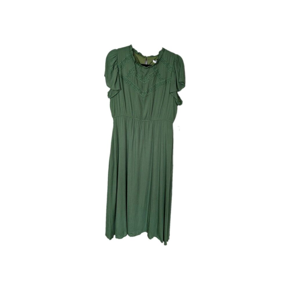 Baltic Born Olive Green Prestyn Midi Dress L NWT